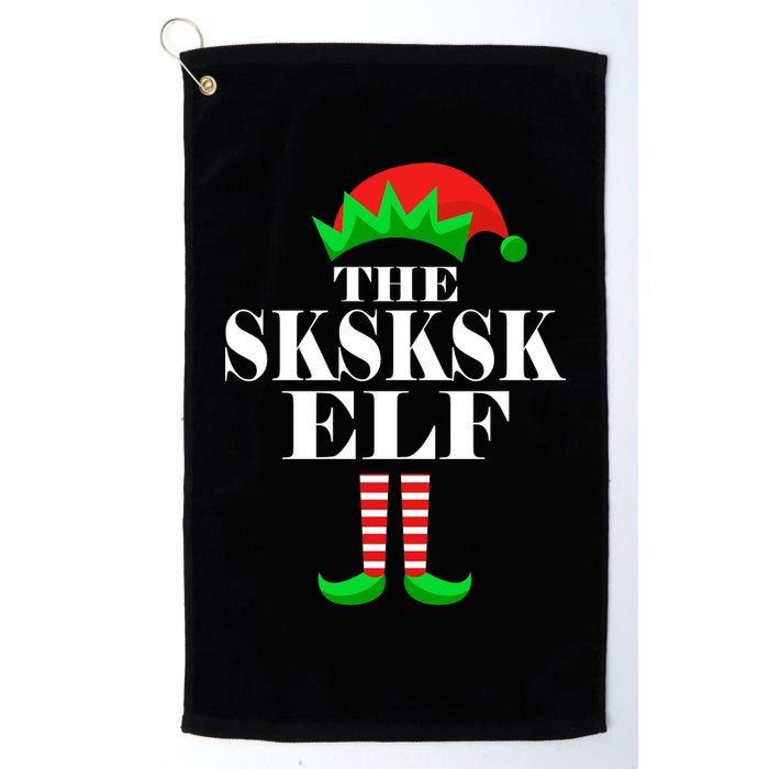 The SKSKSK Elf Funny Christmas Matching Golf Towel