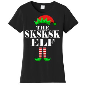 The SKSKSK Elf Funny Christmas Matching Women's T-Shirt