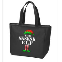 The SKSKSK Elf Funny Christmas Matching Zip Tote Bag