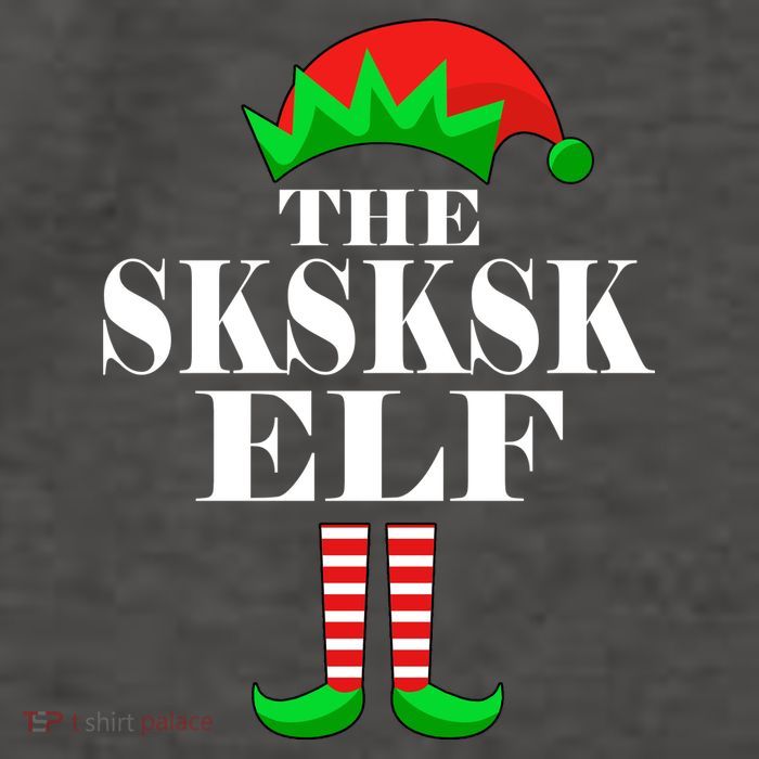 The SKSKSK Elf Funny Christmas Matching Vector Backpack