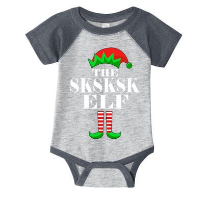 The SKSKSK Elf Funny Christmas Matching Infant Baby Jersey Bodysuit