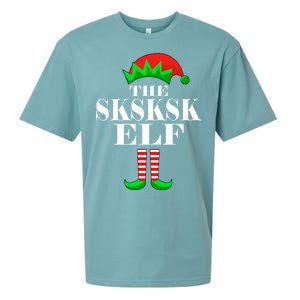 The SKSKSK Elf Funny Christmas Matching Sueded Cloud Jersey T-Shirt