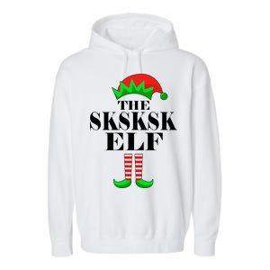 The SKSKSK Elf Funny Christmas Matching Garment-Dyed Fleece Hoodie