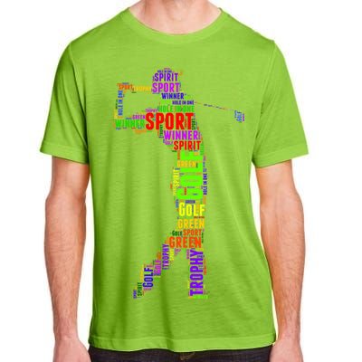 The Spirit of Golf Word Mash-up Adult ChromaSoft Performance T-Shirt