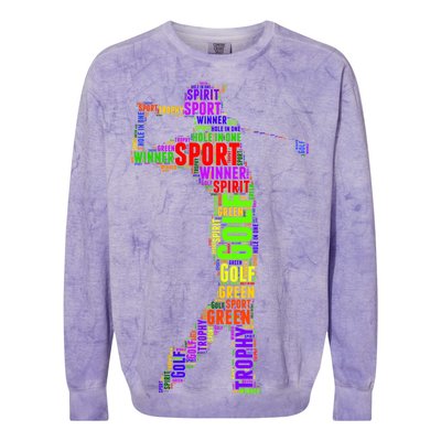 The Spirit of Golf Word Mash-up Colorblast Crewneck Sweatshirt