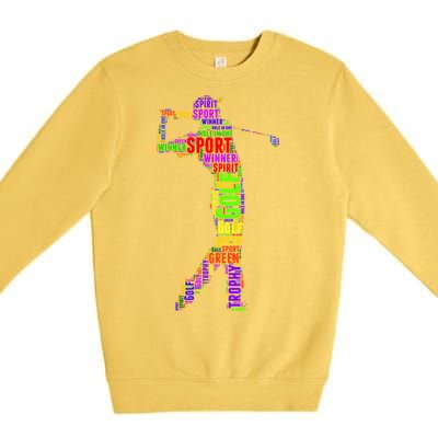 The Spirit of Golf Word Mash-up Premium Crewneck Sweatshirt