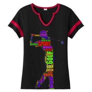 The Spirit of Golf Word Mash-up Ladies Halftime Notch Neck Tee