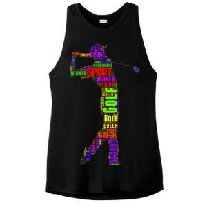 The Spirit of Golf Word Mash-up Ladies PosiCharge Tri-Blend Wicking Tank