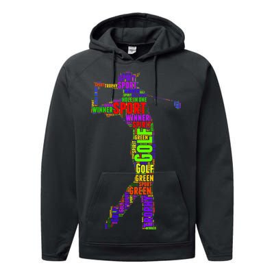 The Spirit of Golf Word Mash-up Performance Fleece Hoodie