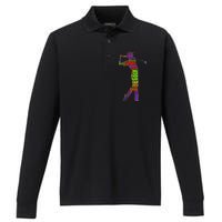 The Spirit of Golf Word Mash-up Performance Long Sleeve Polo