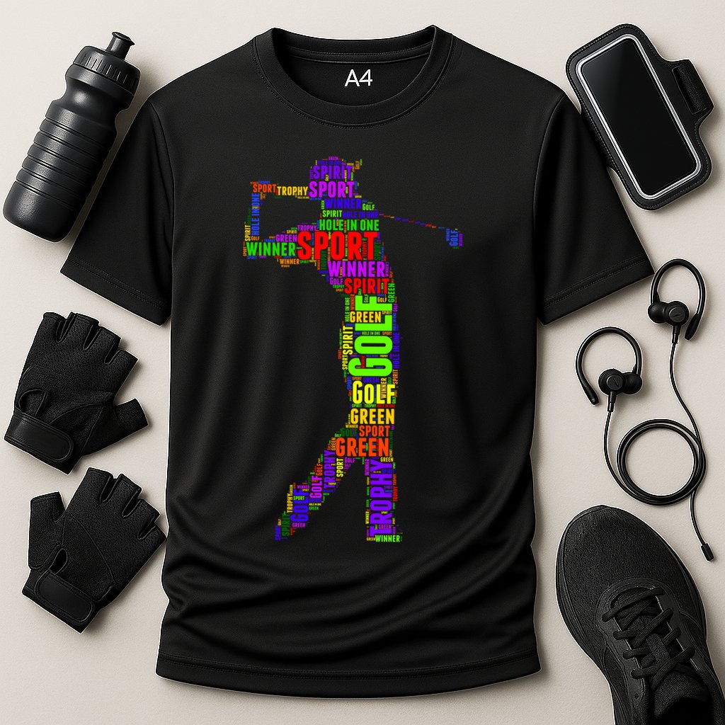 The Spirit of Golf Word Mash-up Cooling Performance Crew T-Shirt