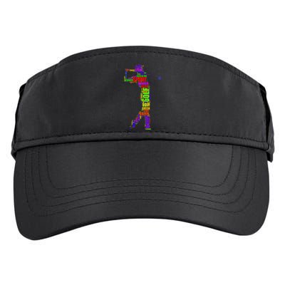 The Spirit of Golf Word Mash-up Adult Drive Performance Visor