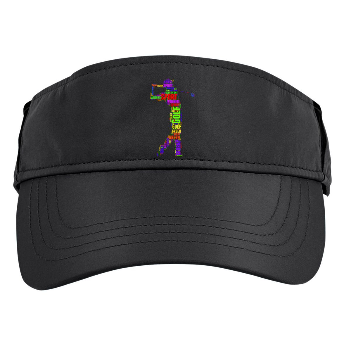 The Spirit of Golf Word Mash-up Adult Drive Performance Visor