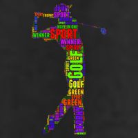 The Spirit of Golf Word Mash-up Adult Drive Performance Visor