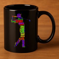 The Spirit of Golf Word Mash-up 11oz C Handle Ceramic Mug