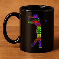 The Spirit of Golf Word Mash-up 11oz C Handle Ceramic Mug