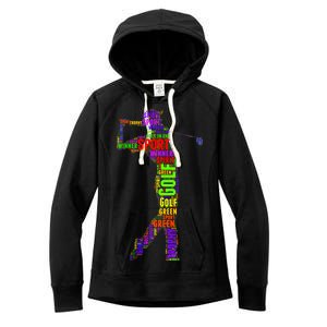 The Spirit of Golf Word Mash-up Women's Fleece Hoodie