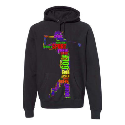 The Spirit of Golf Word Mash-up Premium Hoodie