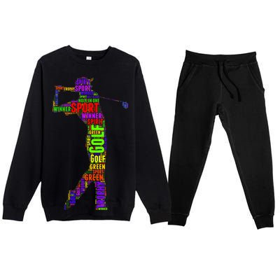 The Spirit of Golf Word Mash-up Premium Crewneck Sweatsuit Set