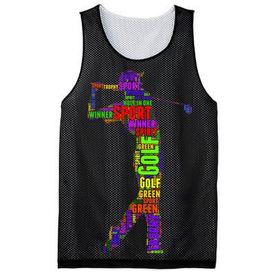 The Spirit of Golf Word Mash-up Mesh Reversible Basketball Jersey Tank