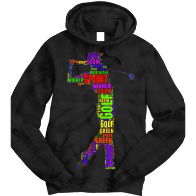 The Spirit of Golf Word Mash-up Tie Dye Hoodie