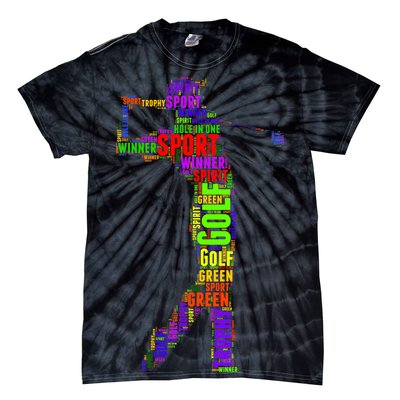 The Spirit of Golf Word Mash-up Tie-Dye T-Shirt