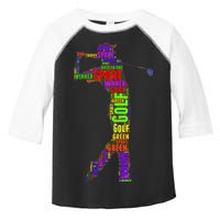 The Spirit of Golf Word Mash-up Toddler Fine Jersey T-Shirt