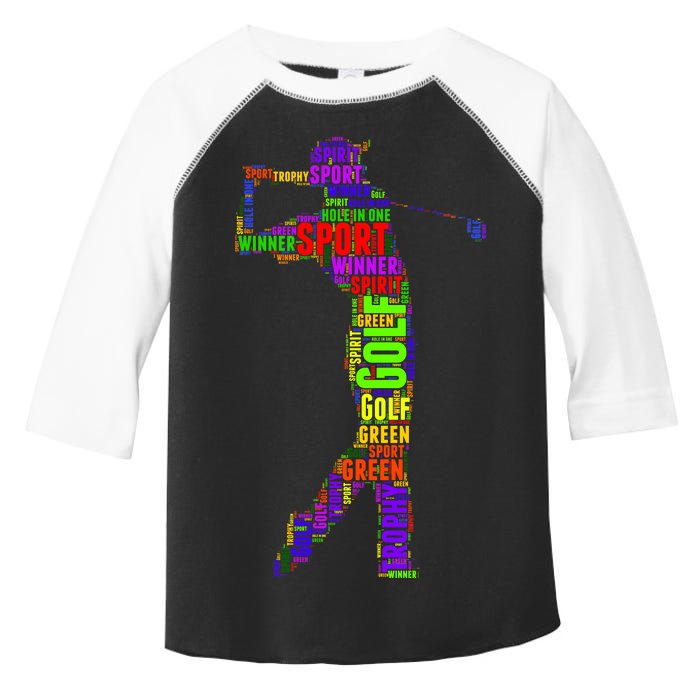 The Spirit of Golf Word Mash-up Toddler Fine Jersey T-Shirt