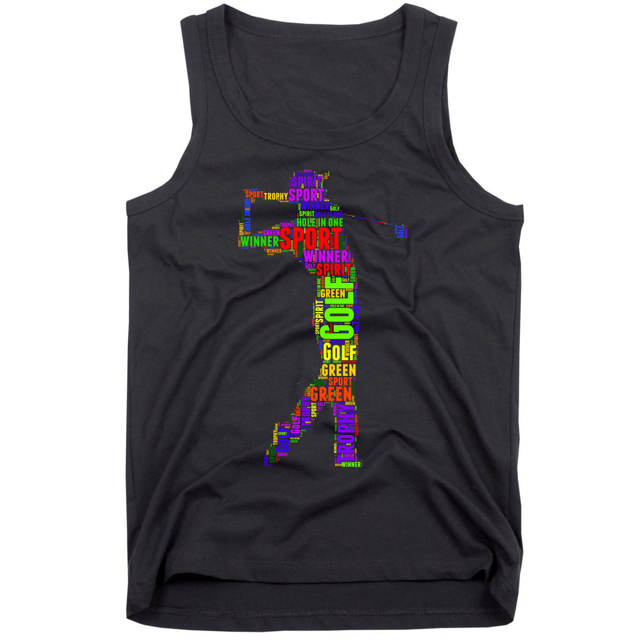 The Spirit of Golf Word Mash-up Tank Top