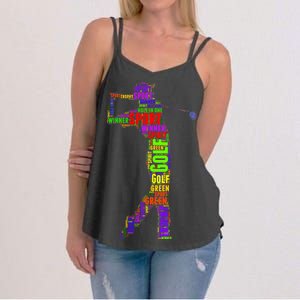 The Spirit of Golf Word Mash-up Women's Strappy Tank