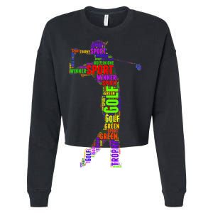 The Spirit of Golf Word Mash-up Cropped Pullover Crew