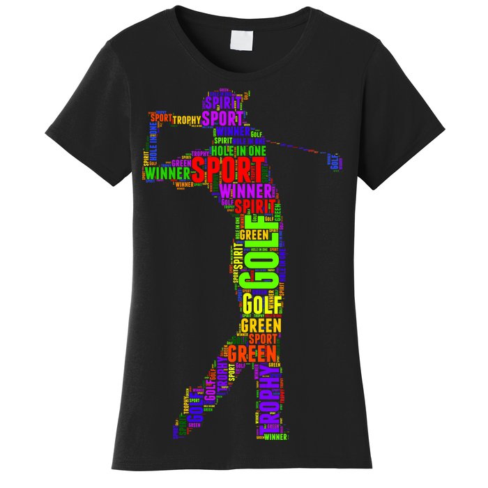 The Spirit of Golf Word Mash-up Women's T-Shirt