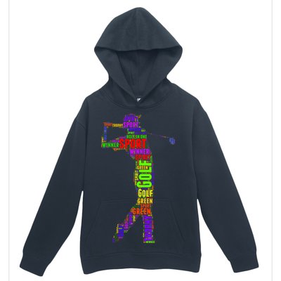 The Spirit of Golf Word Mash-up Urban Pullover Hoodie