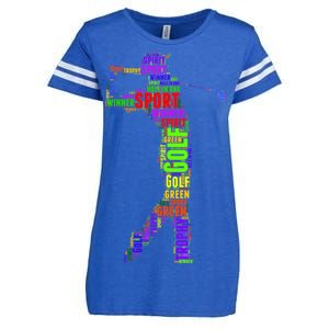 The Spirit of Golf Word Mash-up Enza Ladies Jersey Football T-Shirt