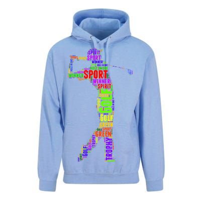 The Spirit of Golf Word Mash-up Unisex Surf Hoodie