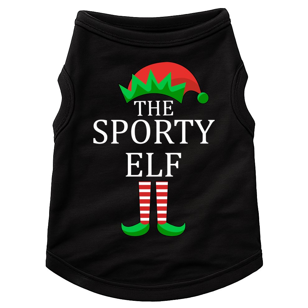 The Sporty Elf Family Matching Christmas Doggie Tank