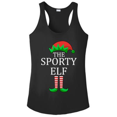 The Sporty Elf Family Matching Christmas Ladies PosiCharge Competitor Racerback Tank