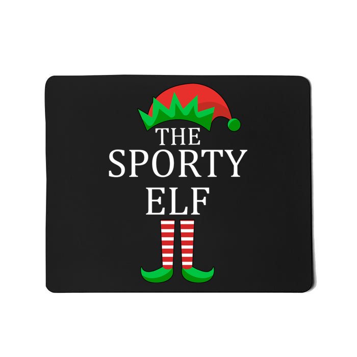 The Sporty Elf Family Matching Christmas Mousepad