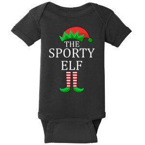 The Sporty Elf Family Matching Christmas Baby Bodysuit