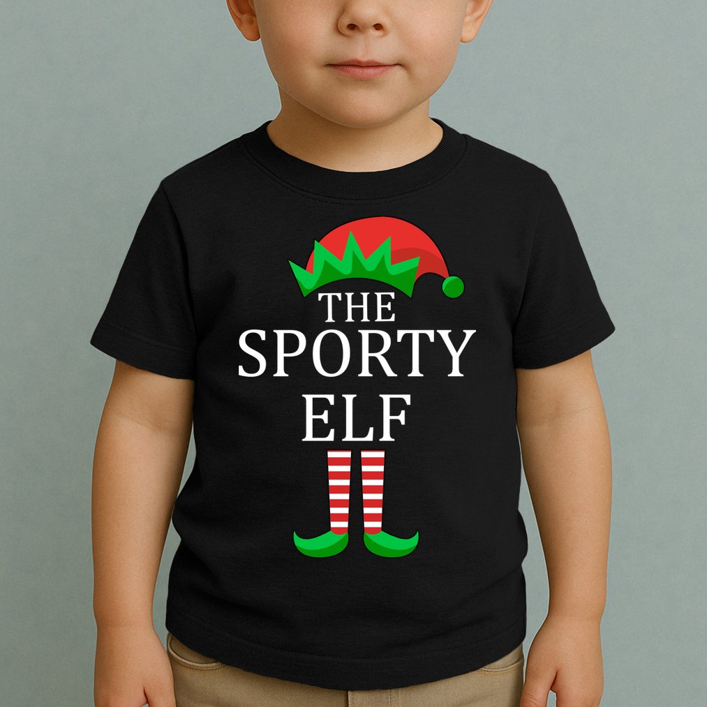 The Sporty Elf Family Matching Christmas Toddler T-Shirt