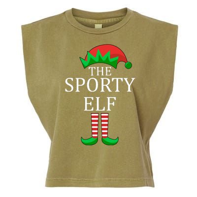 The Sporty Elf Family Matching Christmas Garment-Dyed Women's Muscle Tee