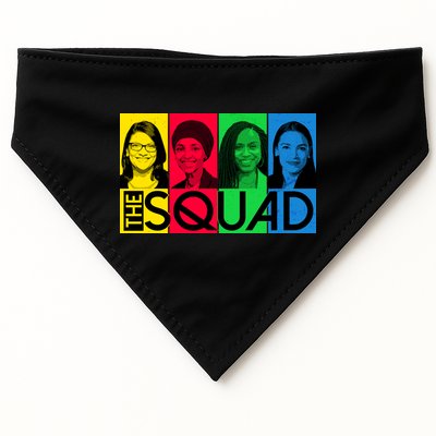 The Squad AOC Ilhan Omar Tlaib Pressley USA-Made Doggie Bandana