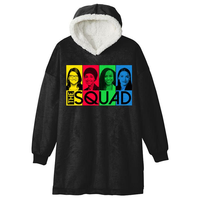The Squad AOC Ilhan Omar Tlaib Pressley Hooded Wearable Blanket