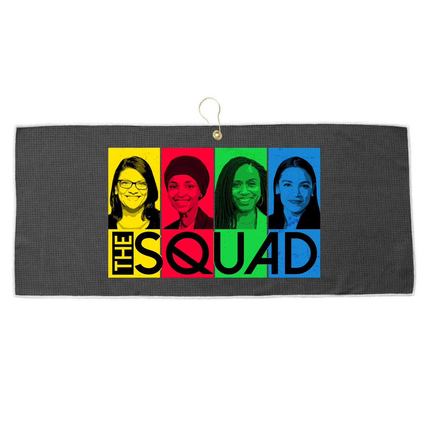 The Squad AOC Ilhan Omar Tlaib Pressley Large Microfiber Waffle Golf Towel