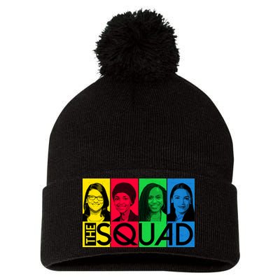 The Squad AOC Ilhan Omar Tlaib Pressley Pom Pom 12in Knit Beanie