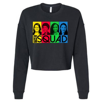 The Squad AOC Ilhan Omar Tlaib Pressley Cropped Pullover Crew