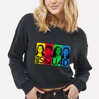 The Squad AOC Ilhan Omar Tlaib Pressley Cropped Pullover Crew