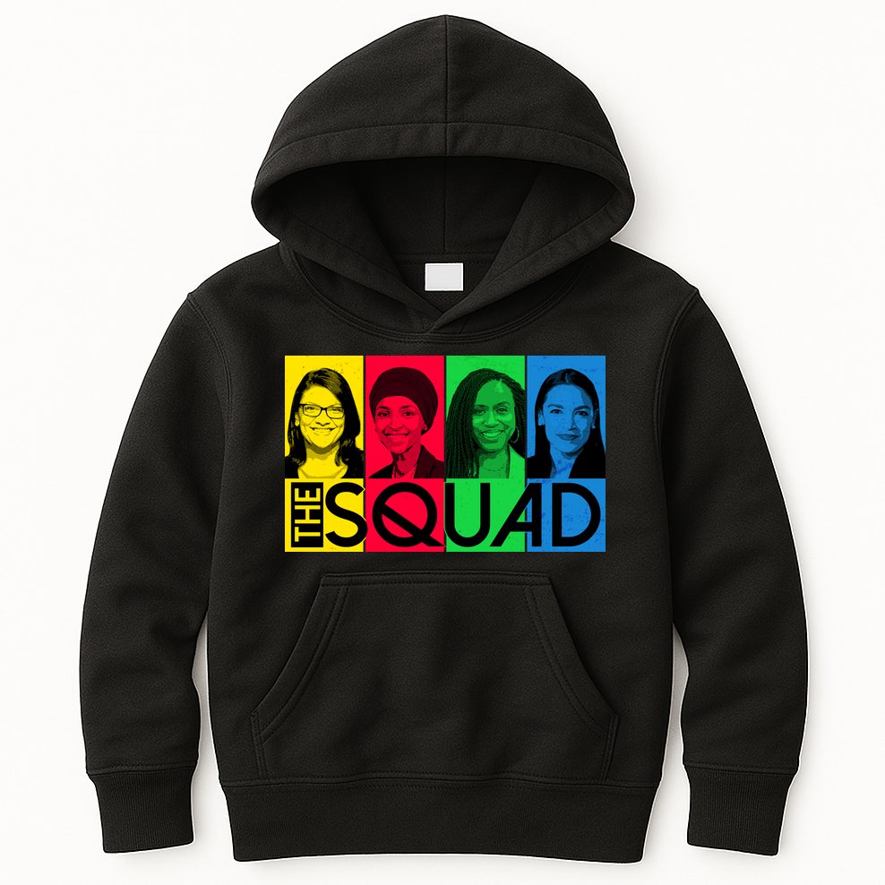 The Squad AOC Ilhan Omar Tlaib Pressley Kids Hoodie