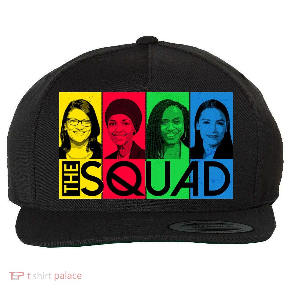 The Squad AOC Ilhan Omar Tlaib Pressley Wool Snapback Cap