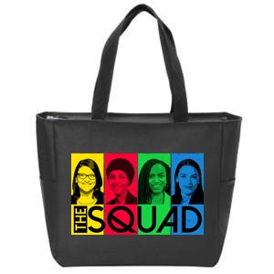 The Squad AOC Ilhan Omar Tlaib Pressley Zip Tote Bag